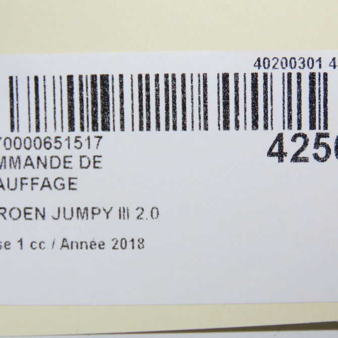 Commande de chauffage occasion CITROEN 146 Phase 1 04-1995->04-1999 2.0 BLUEHDI 180ch 98340416ZD 6