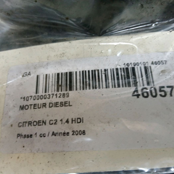 Moteur diesel occasion CITROEN C2 Phase 1 09-2003->10-2008 1.4 HDi 135FZ 6