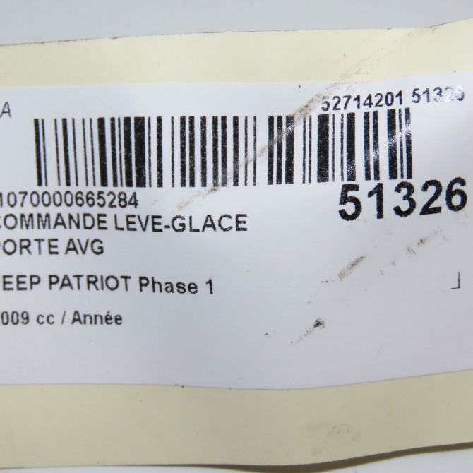 Commande lève-glace porte avant gauche occasion JEEP PATRIOT Phase 1 11-2007->12-2010 5