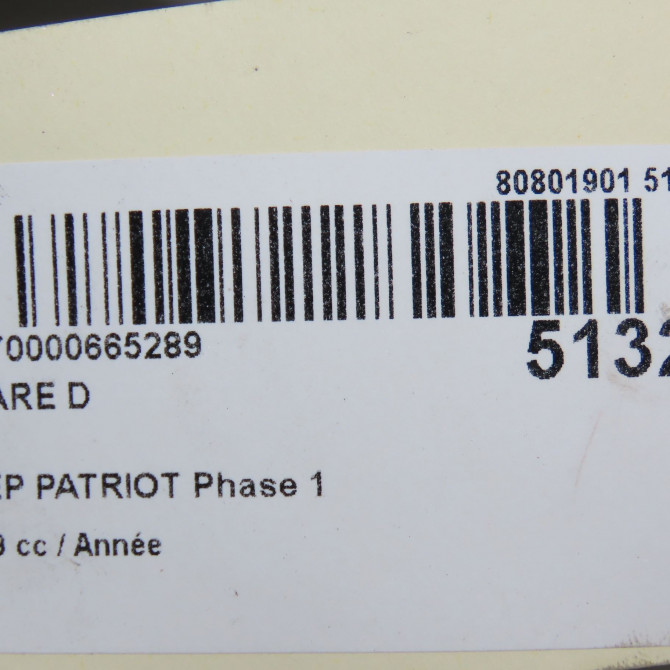 Phare droit occasion JEEP PATRIOT Phase 1 11-2007->12-2010 6