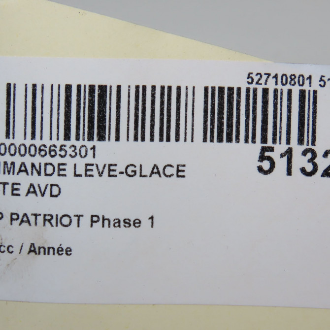 Commande lève-glace porte avant droite occasion JEEP PATRIOT Phase 1 11-2007->12-2010 5