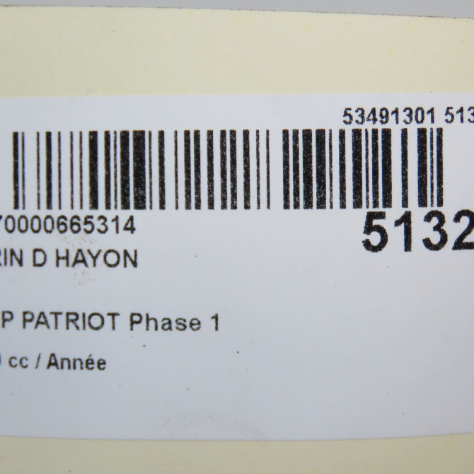 Verin droit hayon occasion JEEP PATRIOT Phase 1 11-2007->12-2010 5