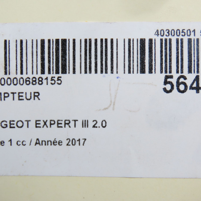 Compteur occasion PEUGEOT EXPERT III phase 1 03-2016->... 2.0 BLUEHDI 120ch 9842119280 6