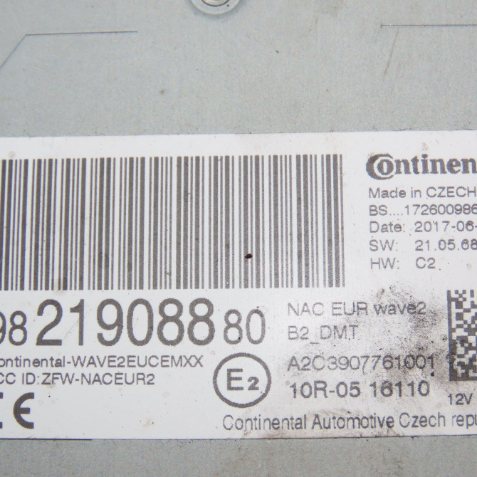 Autoradio occasion PEUGEOT EXPERT III phase 1 03-2016->... 2.0 BLUEHDI 120ch 1698422480 5