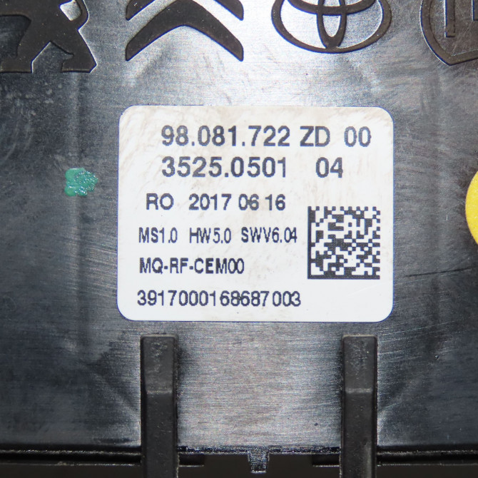 Commande de chauffage occasion PEUGEOT EXPERT III phase 1 03-2016->... 2.0 BLUEHDI 120ch 98340416ZD 4