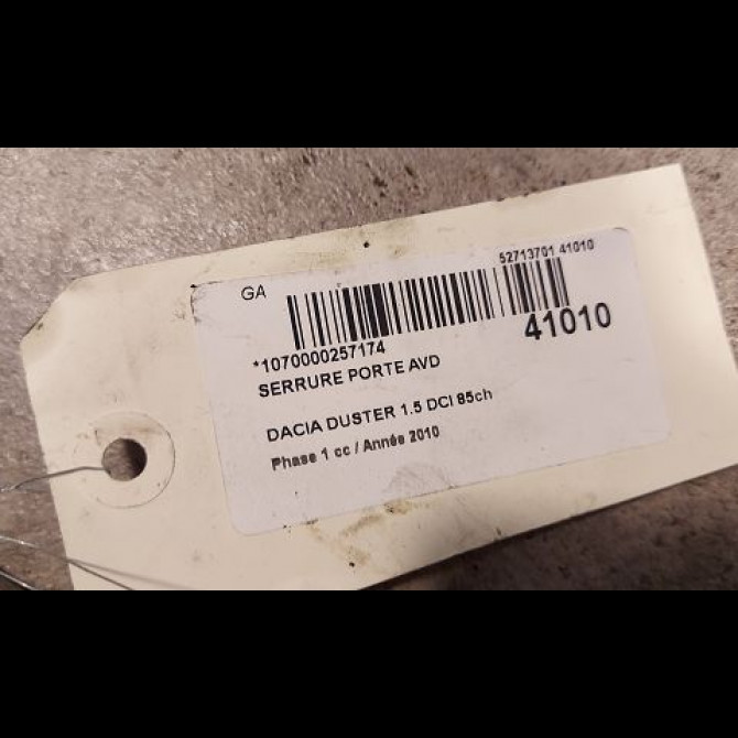Serrure porte avd occasion DACIA DUSTER Phase 1 03-2010->12-2013 1.5 DCI 85ch 8200735224 3
