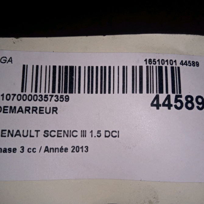Démarreur occasion RENAULT SCENIC III Phase 3 04-2013->... 1.5 DCI 110ch 233000603R 4