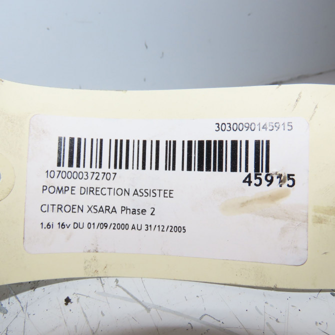 Pompe direction assistee occasion CITROEN XSARA Phase 2 09-2000->12-2005 1.6i 16v 4007KZ 7