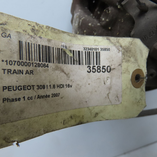 Train arrière occasion PEUGEOT 308 I Phase 1 09-2007->03-2011 1.6 HDI 16v 110ch 5148R2 5