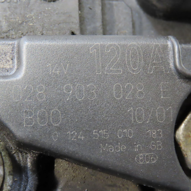 Alternateur occasion VOLKSWAGEN GOLF IV GOLF IV Phase 1 1998-01-01->2005-06-30 1.9 TDI 150ch 38903018QX 6