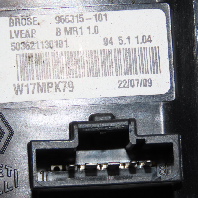 Mecanisme+moteur leve-glace avg occasion RENAULT SCENIC III Phase 1 04-2009->11-2011 1.5 DCI 105ch 807212569R 4