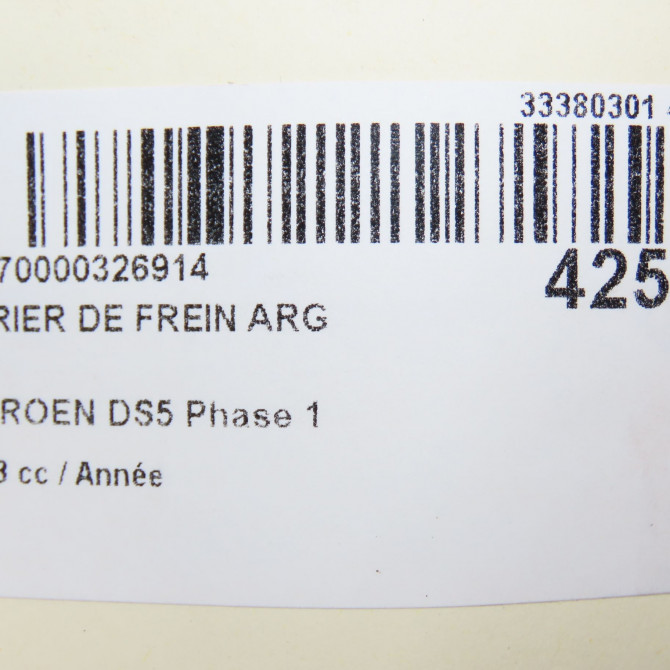 Etrier de frein arrière gauche occasion CITROEN DS5 Phase 1 06-2011->... 4401Q2 6