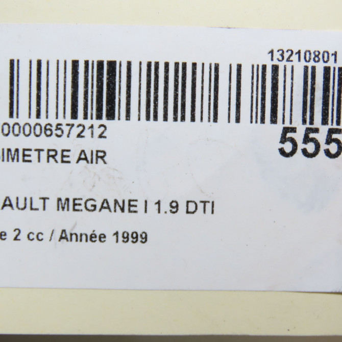 Debimetre air occasion RENAULT MEGANE I Phase 2 03-1999->06-2003 1.9 DTI 7700109812 6