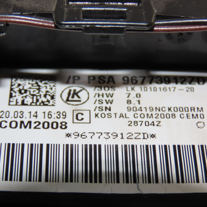 Bloc commodos occasion PEUGEOT 5008 I Phase 1 11-2009->12-2013 96773912ZD 7