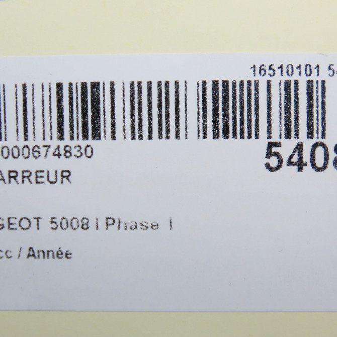 Démarreur occasion PEUGEOT 5008 I Phase 1 11-2009->12-2013 5802AE 7