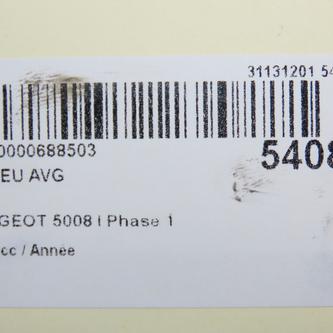 Moyeu avg occasion PEUGEOT 5008 I Phase 1 11-2009->12-2013 330785 6