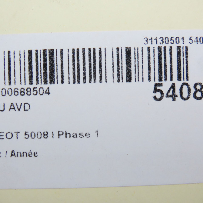 Moyeu avd occasion PEUGEOT 5008 I Phase 1 11-2009->12-2013 330785 6