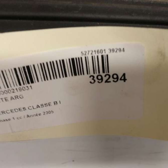 Porte arrière gauche occasion MERCEDES CLASSE B I Phase 1 06-2005->04-2008 B200CDI 140ch 1697301705 3