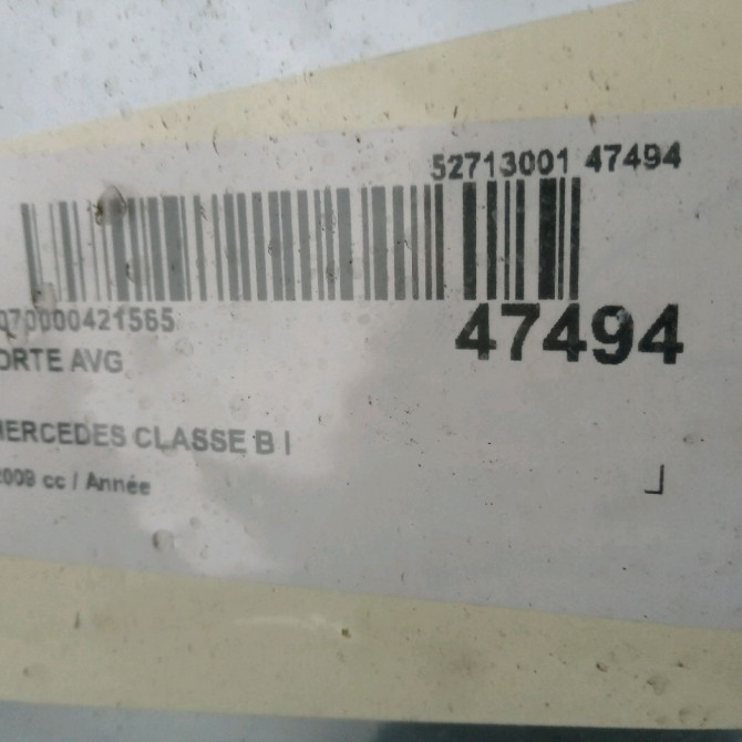 Porte avant gauche occasion MERCEDES CLASSE B I Phase 2 04-2008->09-2011 1697202505 2