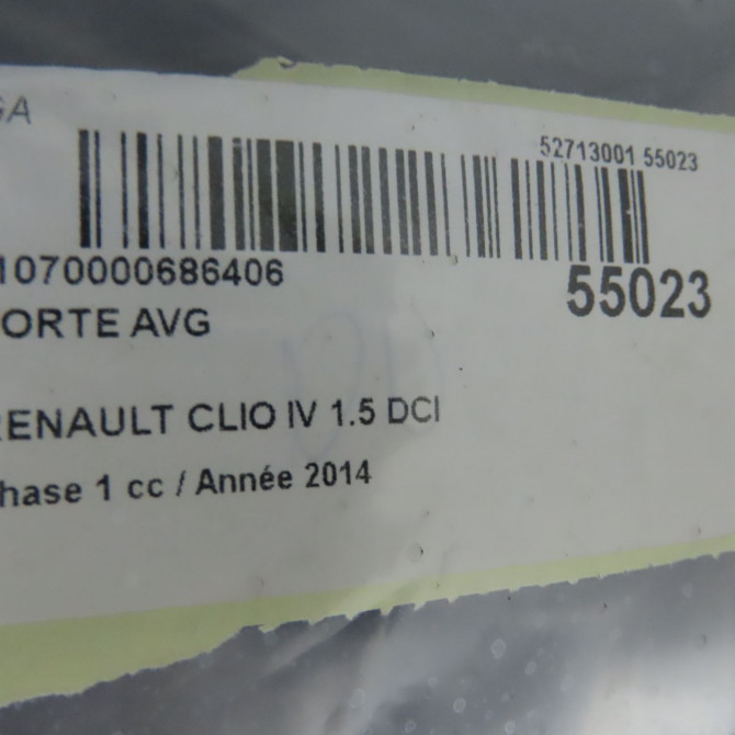 Porte avant gauche occasion RENAULT CLIO IV Phase 1 07-2012->... 1.5 DCI 90ch 801017896R 6