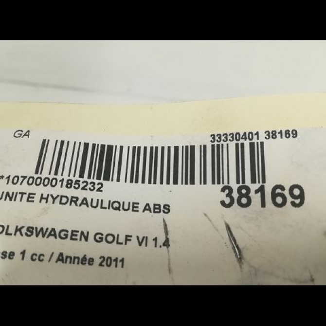 Unité hydraulique ABS occasion VOLKSWAGEN GOLF VI Phase 1 10-2008->04-2013 1.4 TSI 16v 122ch 1K0614517DEBEF 3