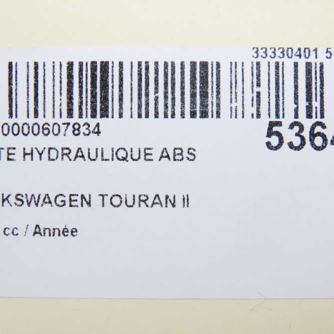 Unité hydraulique ABS occasion VOLKSWAGEN TOURAN II Phase 1 09-2010->12-2015 1K0614517DEBEF 7