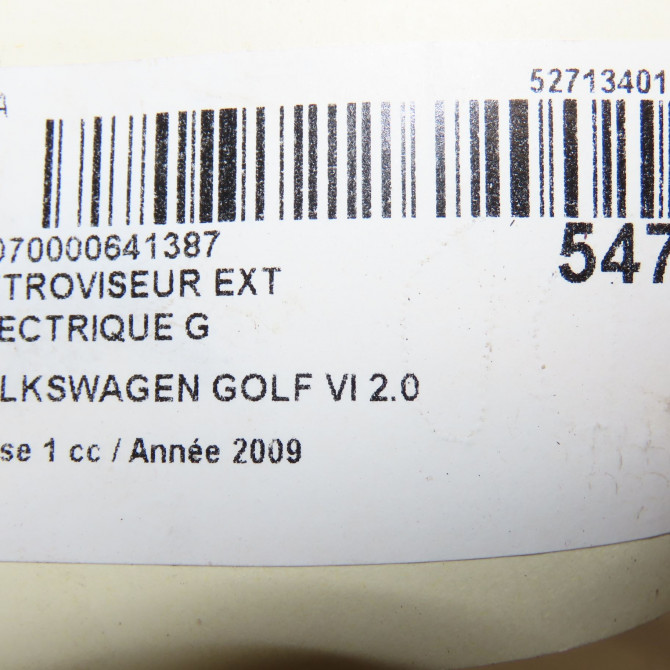 Retroviseur exterieur electrique gauche occasion VOLKSWAGEN GOLF VI Phase 1 10-2008->04-2013 2.0 TDI 110ch 5K0857507AF9B9 6