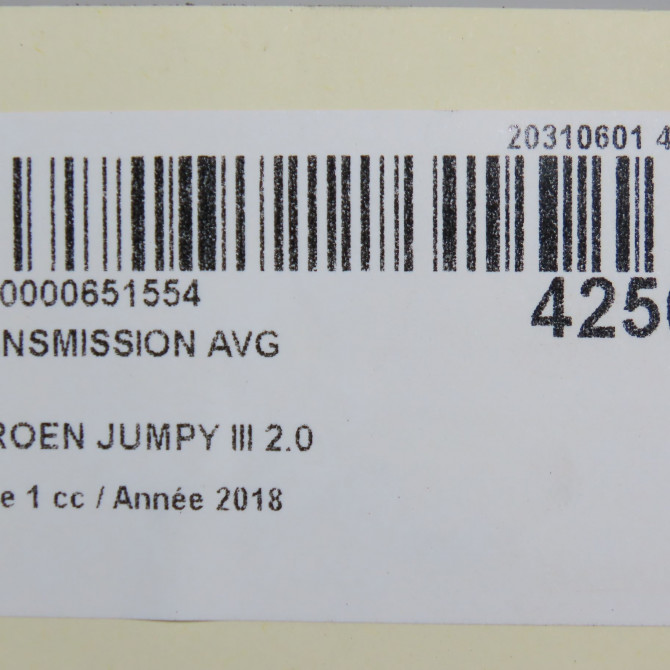 Transmission avant gauche occasion CITROEN 146 Phase 1 04-1995->04-1999 2.0 BLUEHDI 180ch 9859548080 7