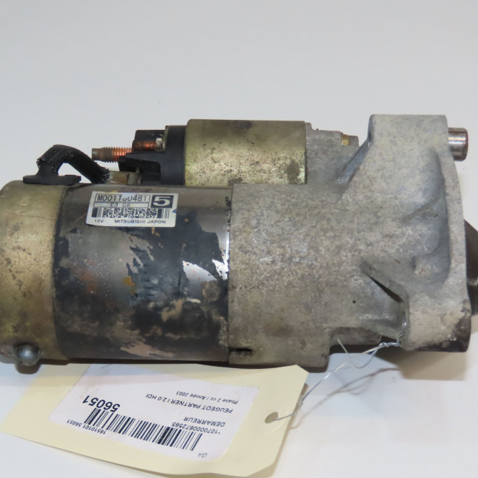 Démarreur occasion PEUGEOT PARTNER I Phase 2 11-2002->05-2008 2.0 HDI 9827007180 2