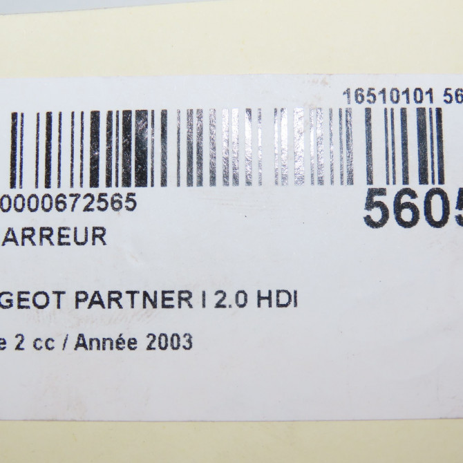 Démarreur occasion PEUGEOT PARTNER I Phase 2 11-2002->05-2008 2.0 HDI 9827007180 7