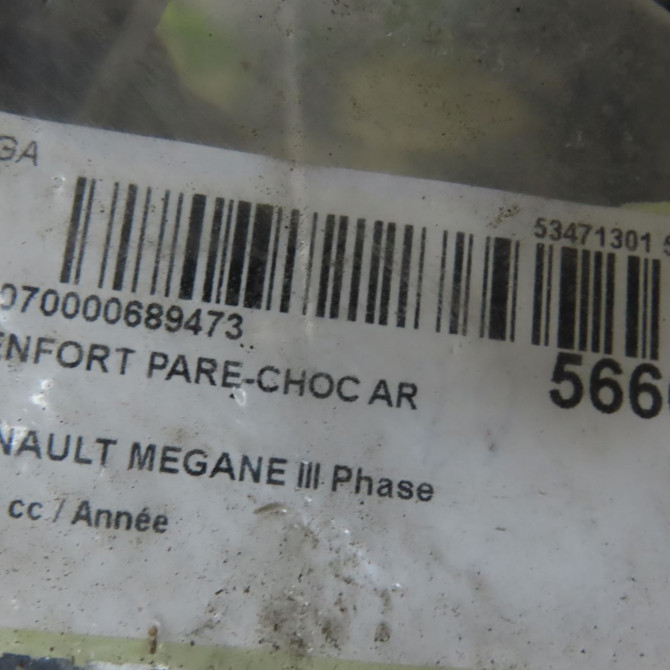Renfort pare-choc arrière occasion RENAULT MEGANE III Phase 3 10-2013->... 756100013R 4