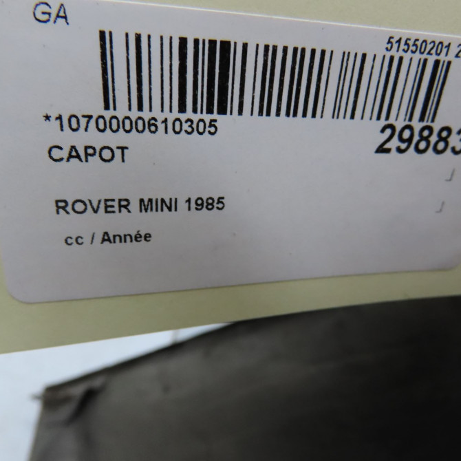 Capot occasion ROVER MINI 5