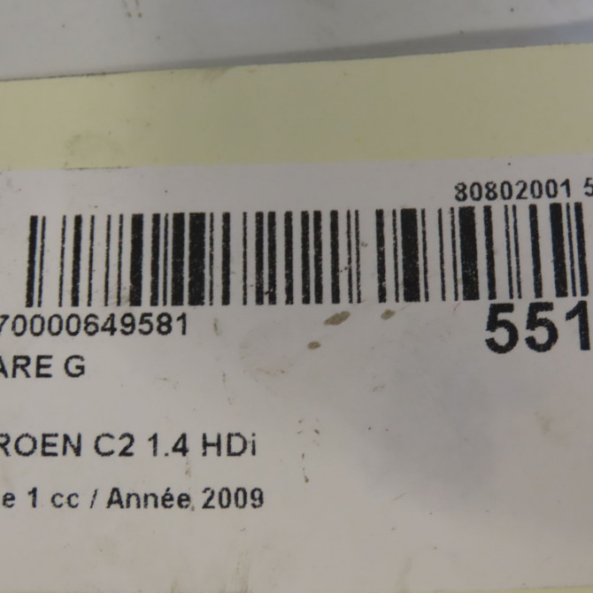 Phare gauche occasion CITROEN C2 Phase 1 09-2003->10-2008 1.4 HDi 620870 5