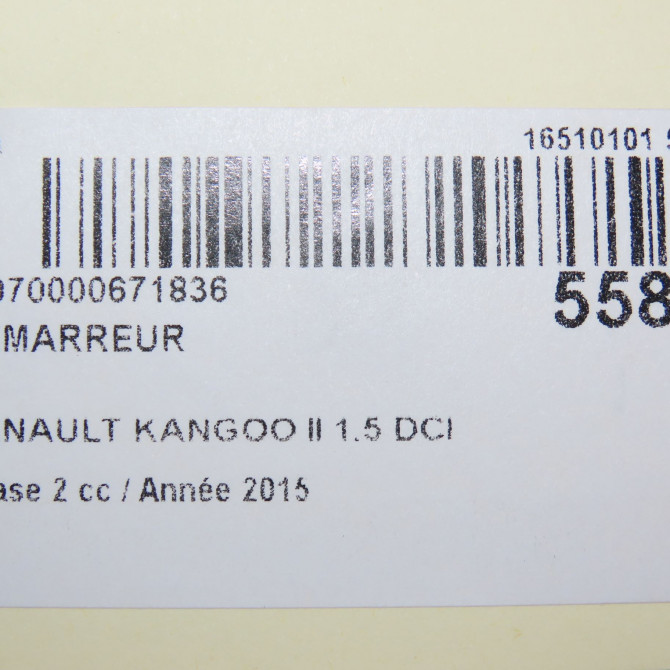 Démarreur occasion RENAULT KANGOO II Phase 2 01-2013->... 1.5 DCI 90ch 233004868R 7