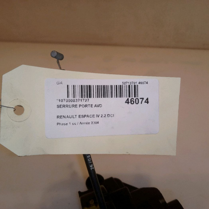 Serrure porte avd occasion RENAULT ESPACE IV Phase 1 09-2002->03-2006 2.2 DCI 8200017973 4