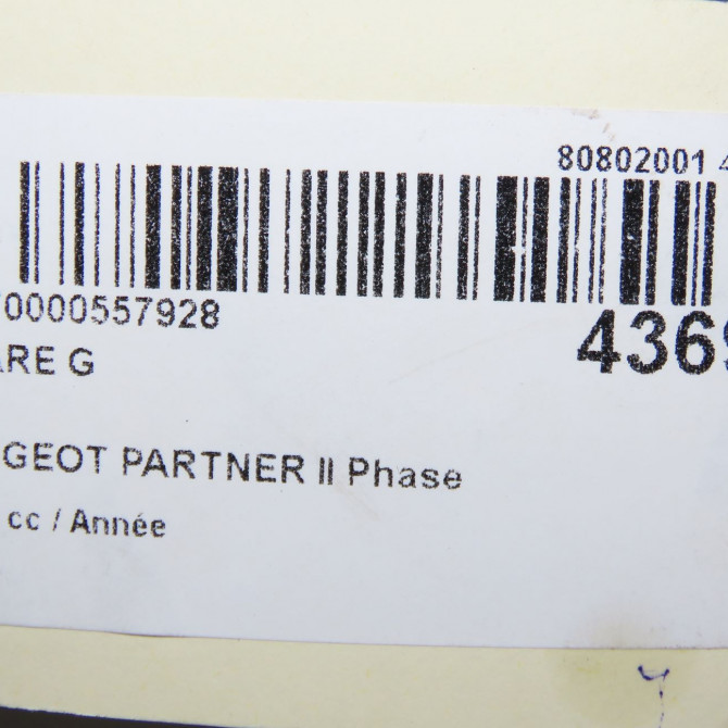Phare gauche occasion PEUGEOT PARTNER II Phase 3 04-2015->... 1.6 BlueHDI 100ch 6208K6 6
