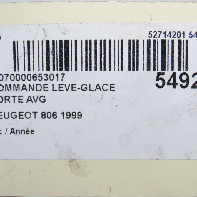 Commande lève-glace porte avant gauche occasion PEUGEOT 806 6552AR 5