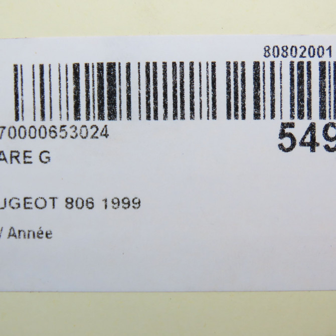 Phare gauche occasion PEUGEOT 806 6204T5 6