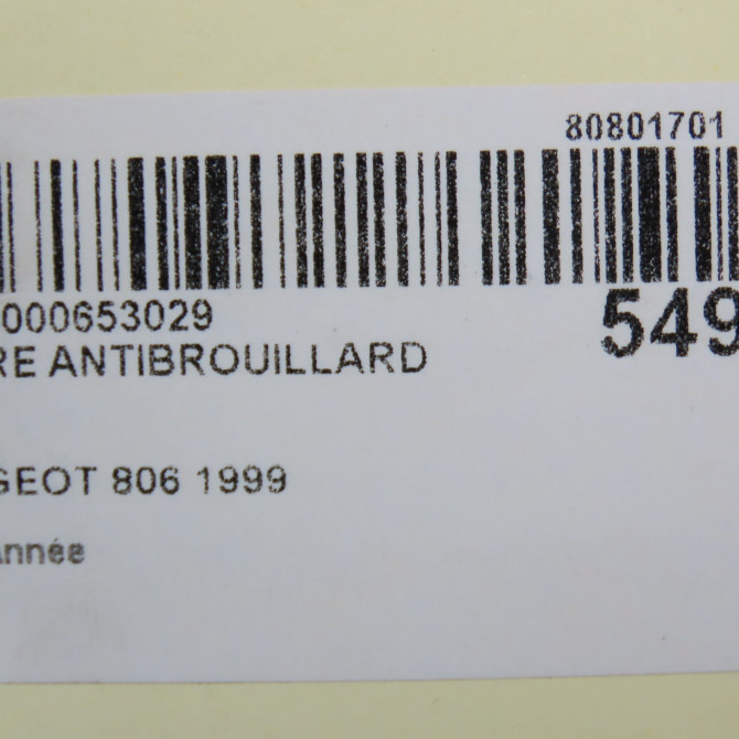 Phare antibrouillard avant droit occasion PEUGEOT 806 6205J3 5