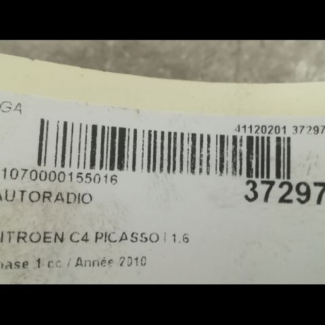 Autoradio occasion CITROEN C4 PICASSO I Phase 1 01-2007->10-2013 1.6 HDi 16v 110ch 6574LX 3