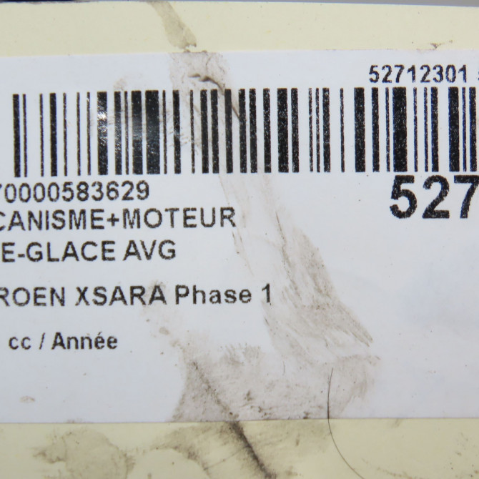 Mecanisme+moteur leve-glace avg occasion CITROEN XSARA Phase 1 02-1998->09-2000 9221L1 6
