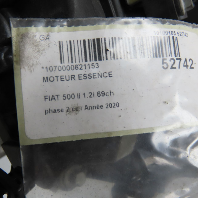Moteur essence occasion FIAT 500 II phase 2 04-2014->... 1.2i 69ch 73504474 6