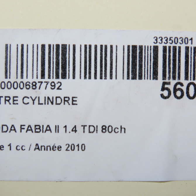 Maitre cylindre occasion SKODA FABIA II Phase 1 05-2007->03-2010 1.4 TDI 80ch 6Q0611019Q 6