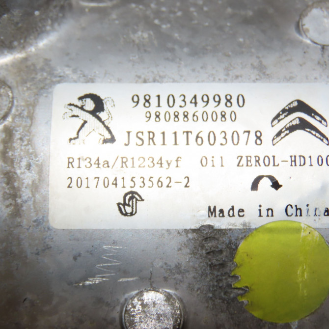 Compresseur air conditionne occasion PEUGEOT EXPERT III phase 1 03-2016->... 2.0 BLUEHDI 120ch 9830148880 6