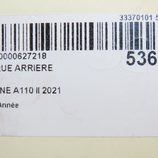 Disque arriere occasion ALPINE A110 II 7