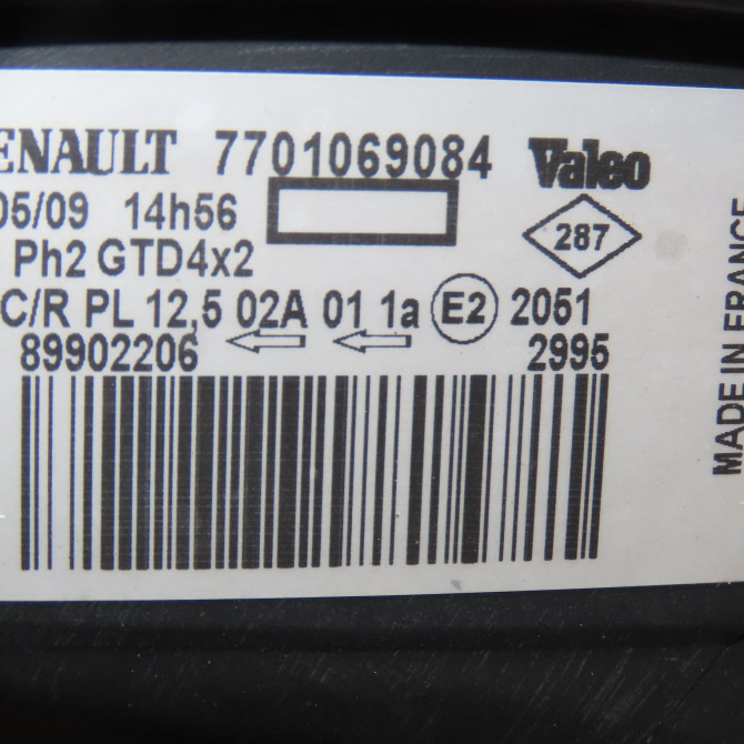 Phare gauche occasion RENAULT KANGOO I Phase 2 03-2003->06-2010 1.5 DCI 55ch 260602069R 3