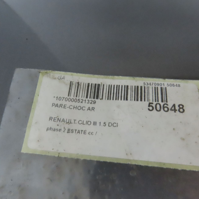 Pare-choc arrière occasion RENAULT CLIO III phase 2 ESTATE 03-2009->12-2014 1.5 DCI 70ch 7701477509 8