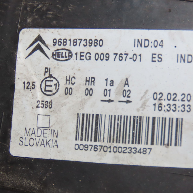 Phare gauche occasion CITROEN C3 PICASSO Phase 1 02-2009->08-2012 1.6 HDi 16v 110ch 6208N5 4