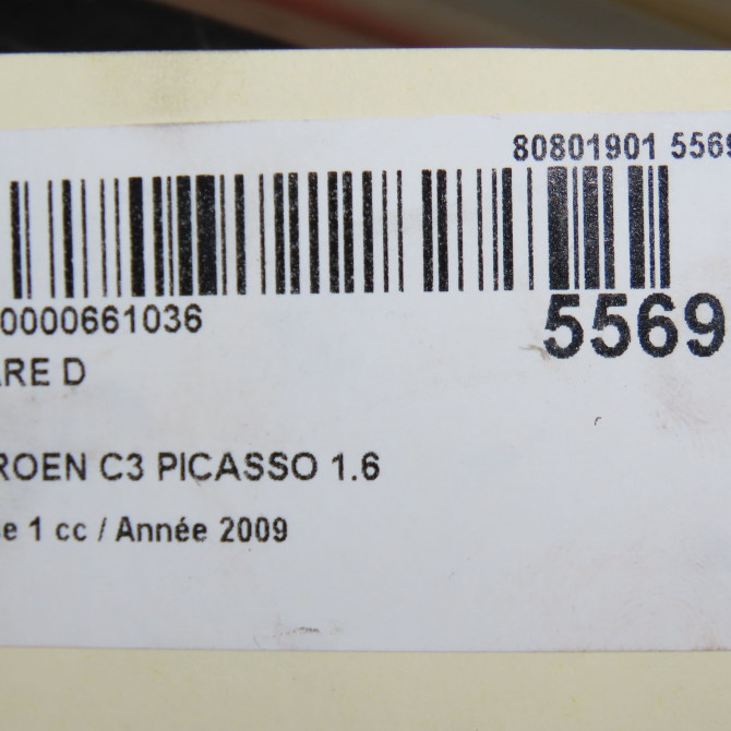 Phare droit occasion CITROEN C3 PICASSO Phase 1 02-2009->08-2012 1.6 HDi 16v 110ch 6206N5 6