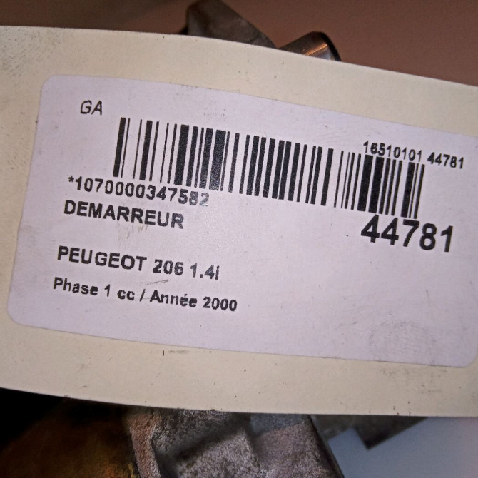 Démarreur occasion PEUGEOT 206 Phase 1 09-1998->03-2009 1.4i 5802M9 4